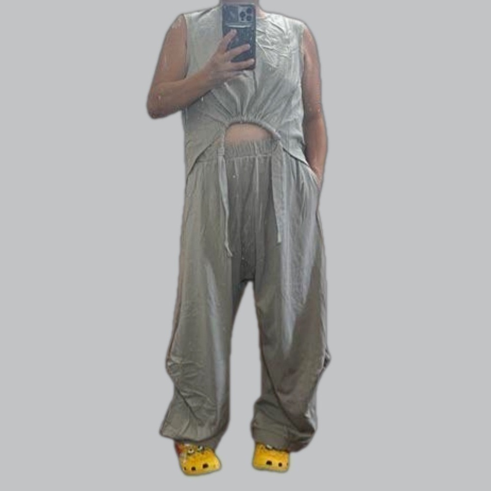 Free People Talley Set Small NWT Slouchy harem pants, hi low sleeveless top - Picture 2 of 14